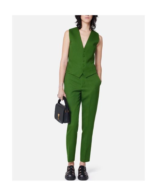 AMI Green Tapered Leg Trousers