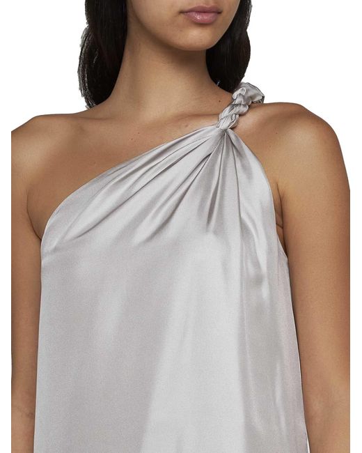 Loulou de Saison White Adela Silk Maxi Dress