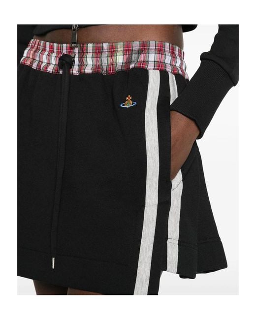 Vivienne Westwood Black Stripe-Trim Mini Skirt