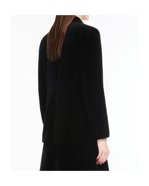 Max Mara Black 'S Double-Breasted Long-Sleeved Jacket