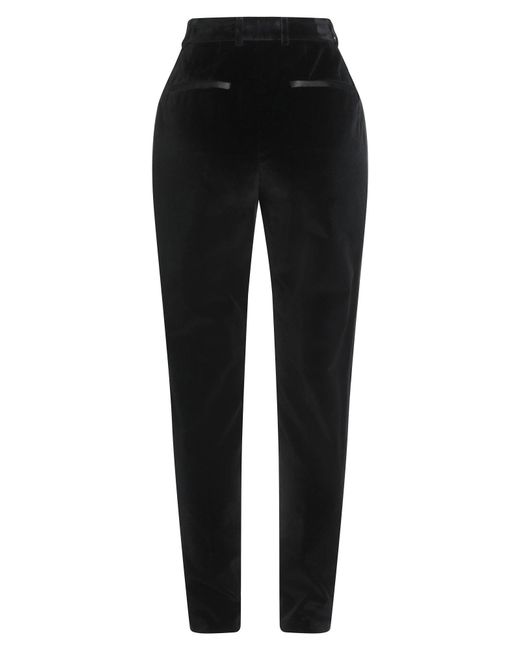 Dolce & Gabbana Black Velvet Tapered Pants