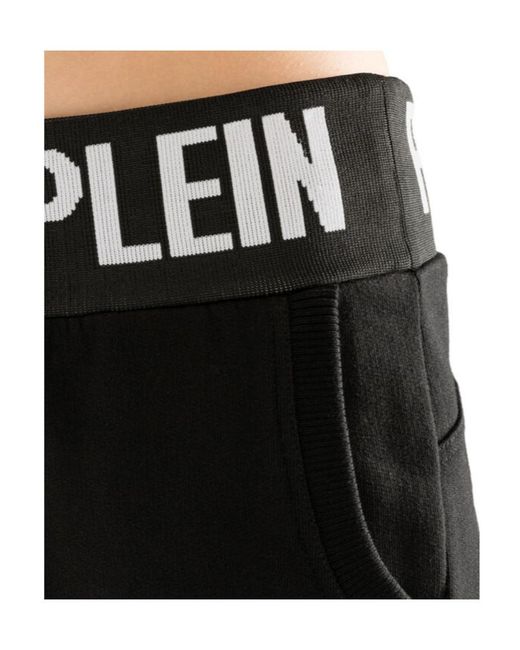 Philipp Plein Black Logo Details Sweatpants