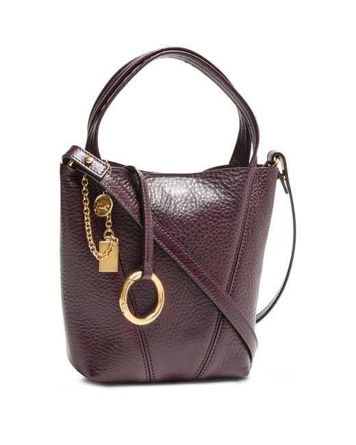 Chloé Purple Spin Grain Leather Tote Bag