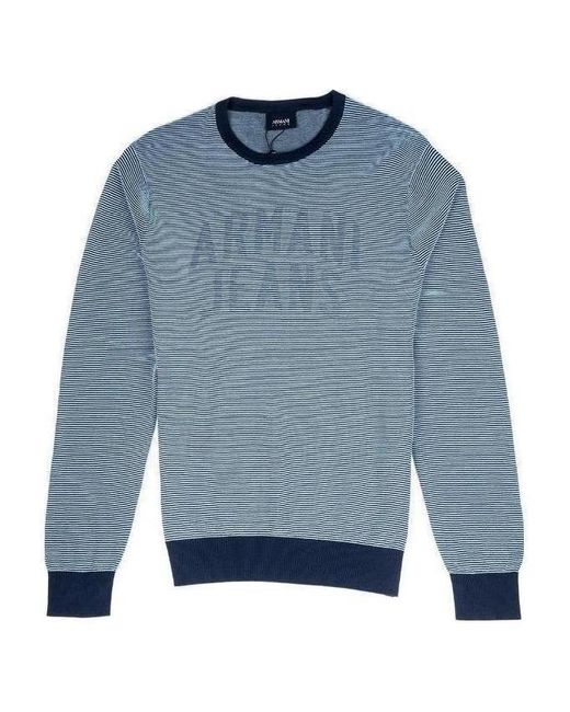 Armani Jeans Blue Logo Sweater for men