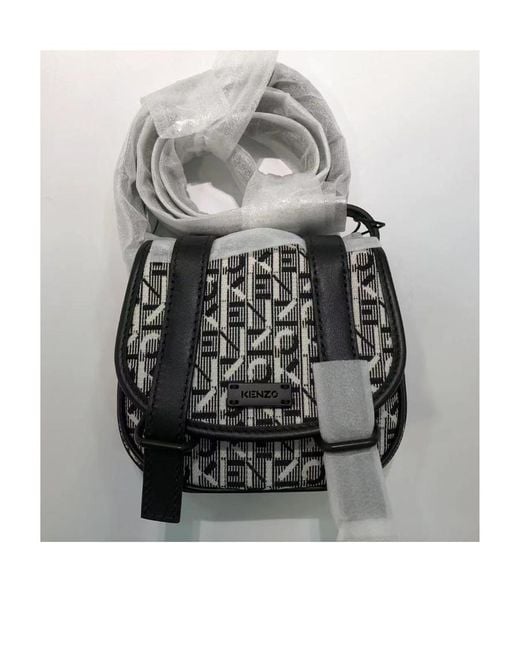 KENZO Gray Logo Cross-Body Bag for men