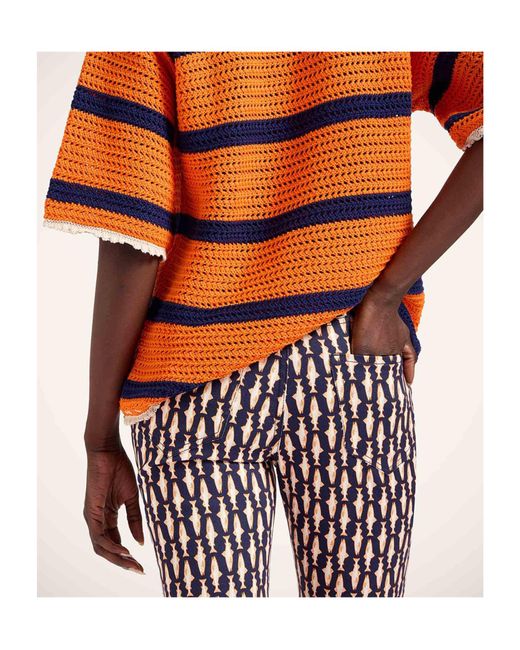 LaDoubleJ Multicolor Geometric-Print Flare Jeans