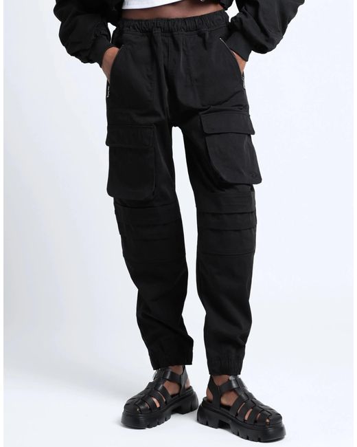 DIESEL Black Plain Colour Casual Trouser