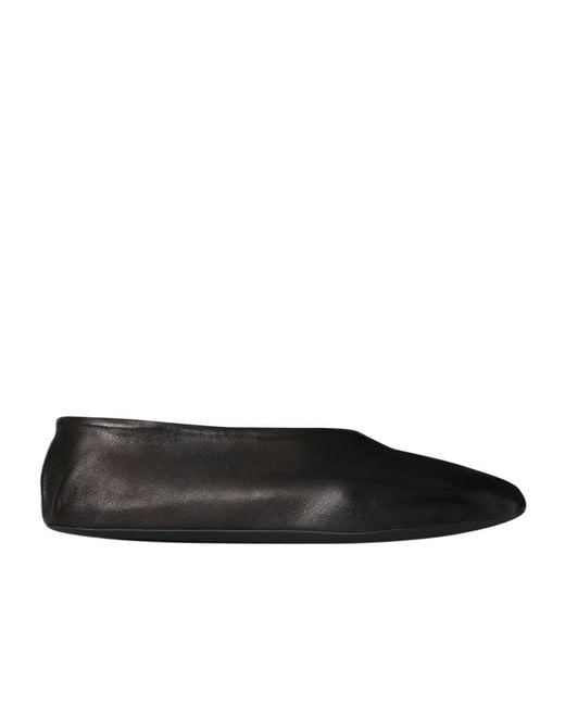 The Row Black Stella Slippers