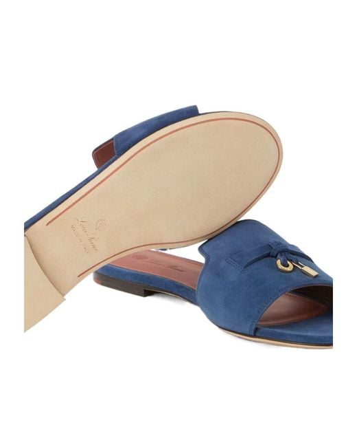 Loro Piana Blue Summer Charms Sandals