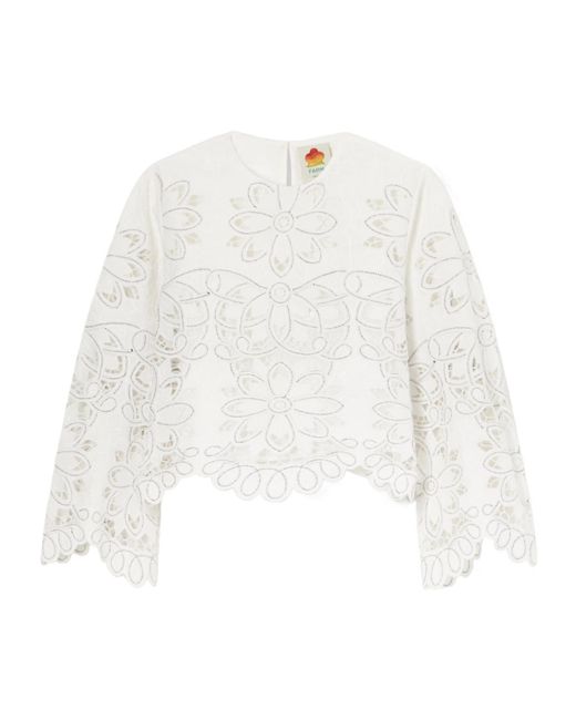 Farm Rio White Embroidered Shirt
