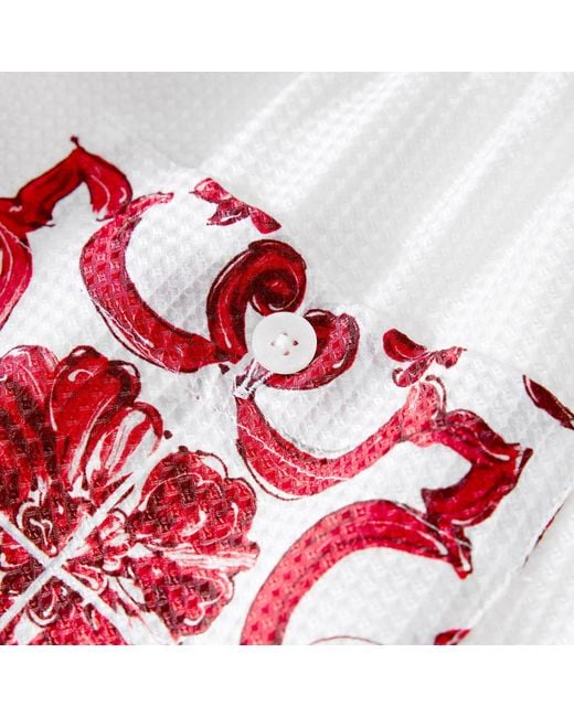 Dolce & Gabbana White Printed Shorts for men
