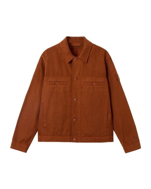 Stone Island Brown Coach Jacket With Anti-Drop Finish for men