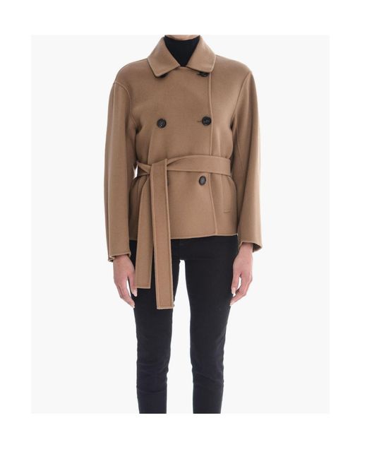 Max Mara Natural Long-Sleeved Coat