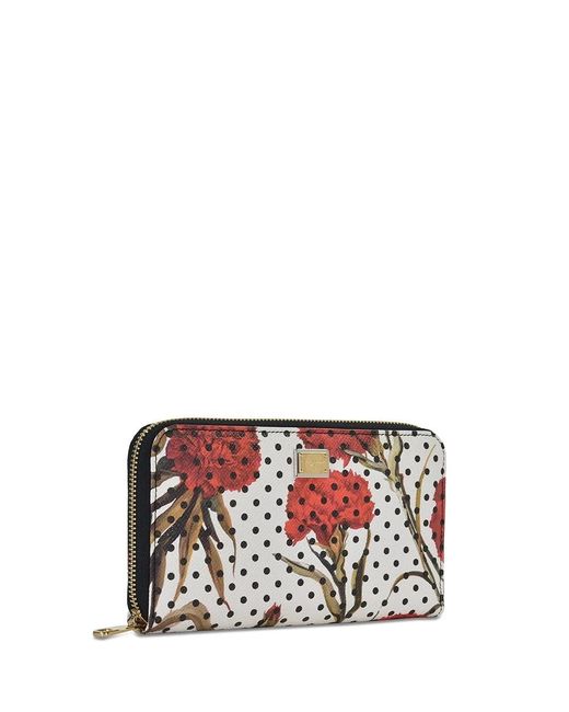 Dolce & Gabbana White Printed Wallet