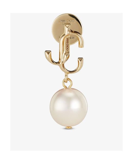 Jimmy Choo White Jc Pearl Earring