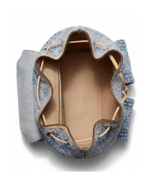 Tory Burch Blue Iconic Pattern Backpack