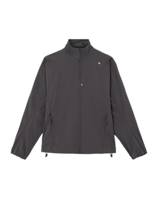 Stone Island Gray Stellina Oversized-Fit Zipper-Up Overshirt for men