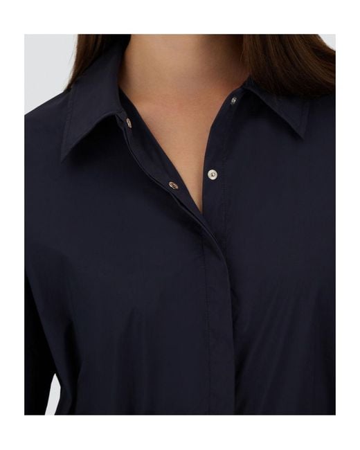 Herno Blue Drawstring Shirt Dress