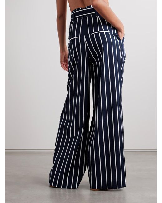 Veronica Beard Blue Striped Casual Pants