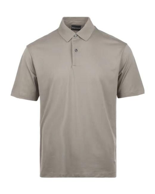 Emporio Armani Gray Short-Sleeved Polo Shirt for men