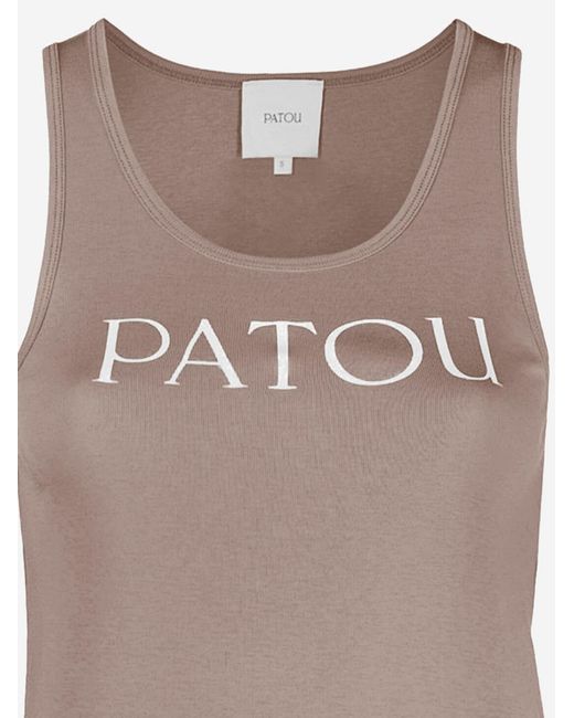 Patou Brown Logo Tank Top