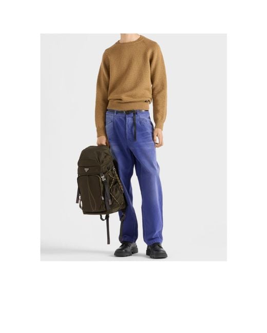 Prada Gray Speedrock Re-Nylon Backpack for men