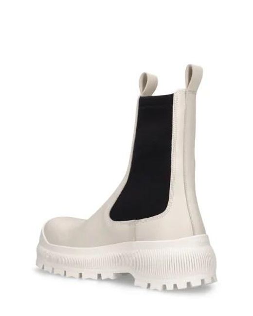 Jil Sander Black Pull Ring Detail Ankle Boots