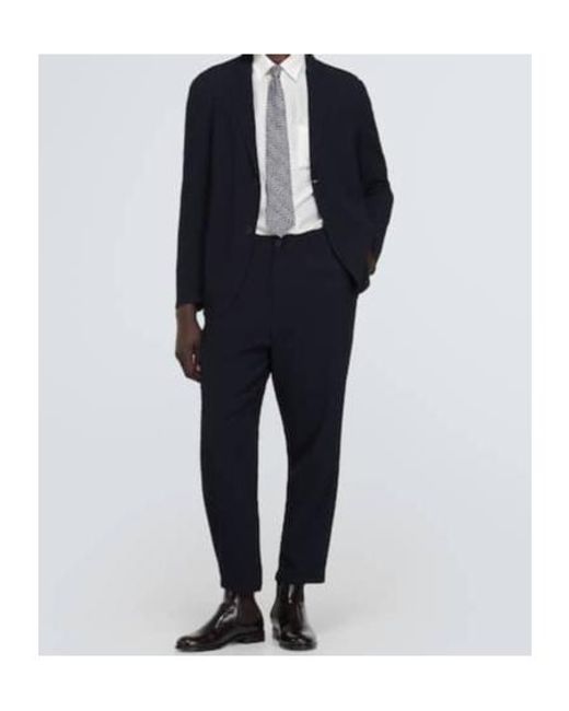 Giorgio Armani Blue Pure Wool Casual Pants for men