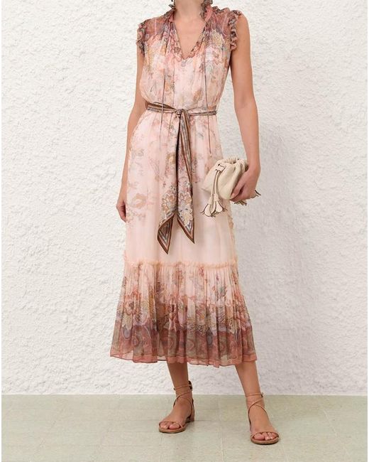 Zimmermann Pink Alchemy Flutter Dress