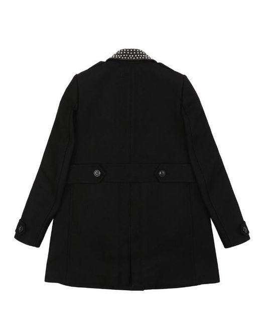 Burberry Black Wool Single-Breasted Coat