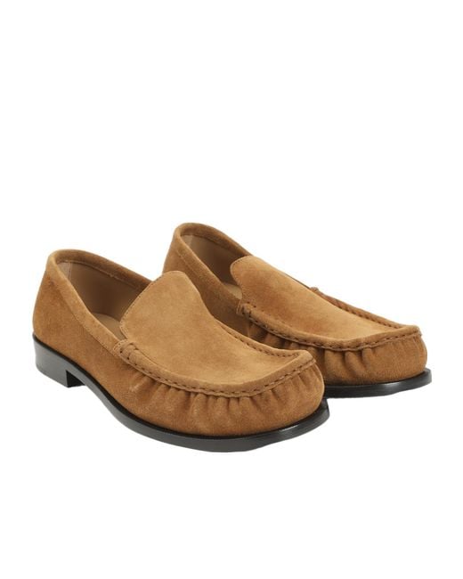 Dries Van Noten Brown Round-Toe Loafers for men