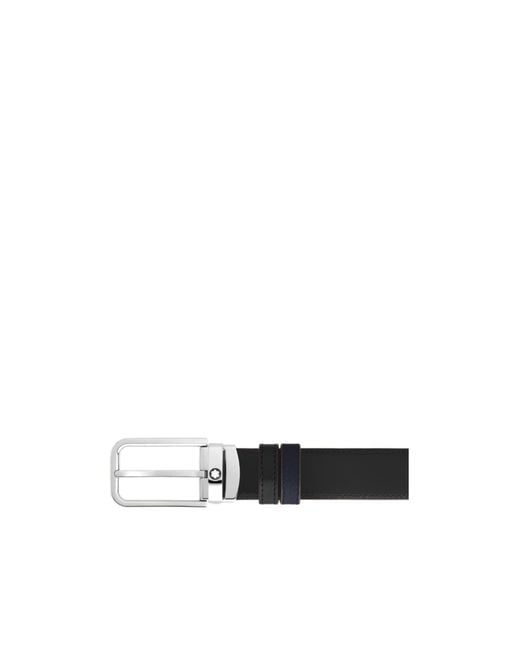 Montblanc Black 30 Mm Reversible Belt for men