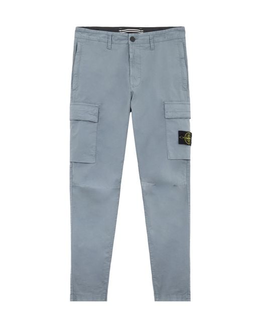 Stone Island Blue Compass-Badge Trousers for men