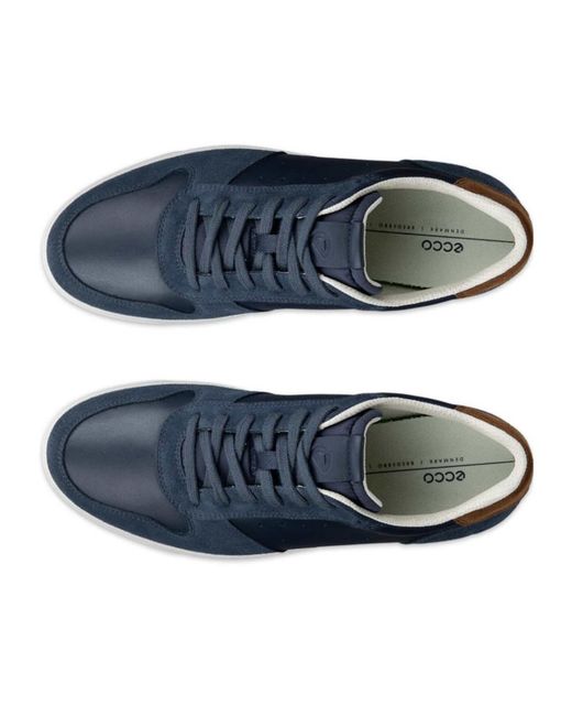 Ecco Blue Street Lite Leather Trainer for men