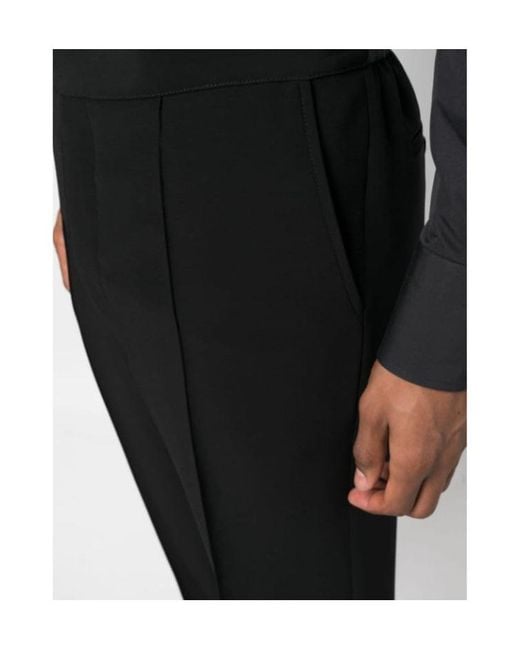 McQueen Black Loose Fit Trousers for men