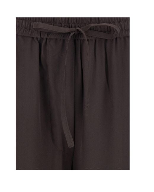 P.A.R.O.S.H. Brown Drawstring Wide-Leg Pants