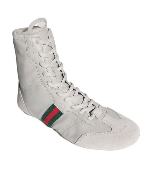 Gucci Gray Flex High-Top Sneaker