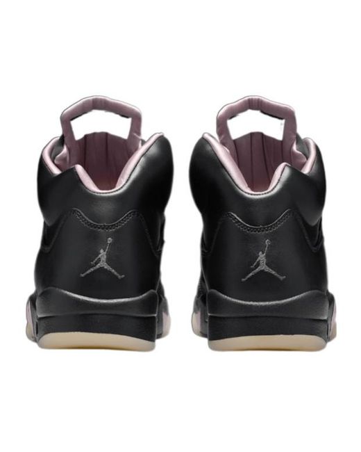 Nike Black X Paris Saint German Air Jordan 5 Retro Lace-Up Sneakers for men