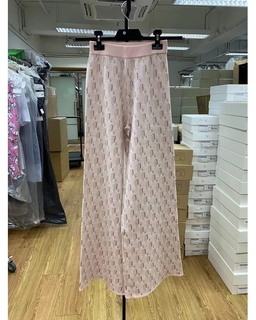 Lanvin Pink Presbyopia Straight Tube Casual Pants