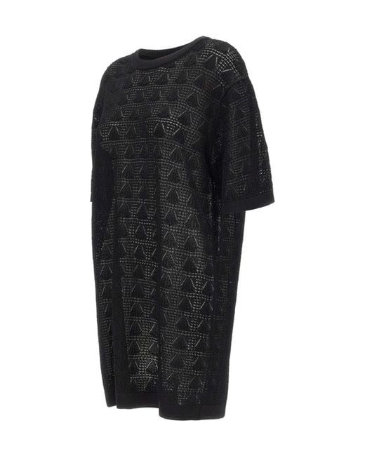 Loulou de Saison Black Armas Oversized Knitted Dress