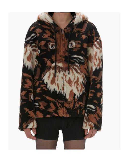 J.W. Anderson Black Jw Anderson Fleece Hooded Jacket for men