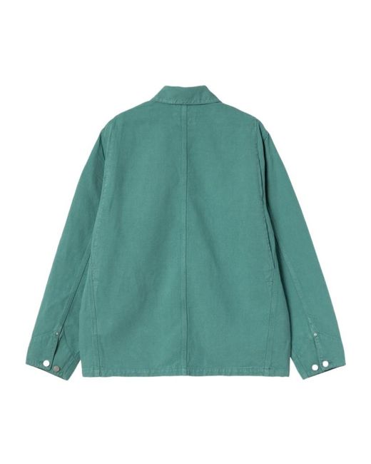 Carhartt Green Button-Fastening Patch-Pocket Shirt Jacket for men