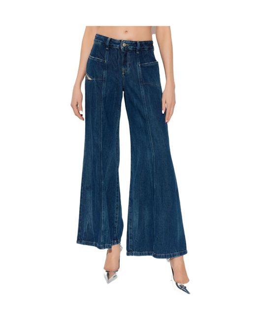 DIESEL Blue D-Akii Panel Jeans