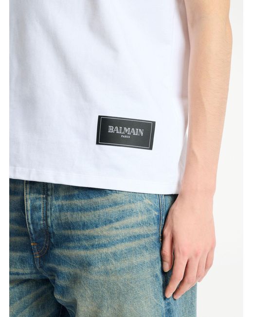 Balmain Black Pack Of 2 Vintage T-Shirts for men