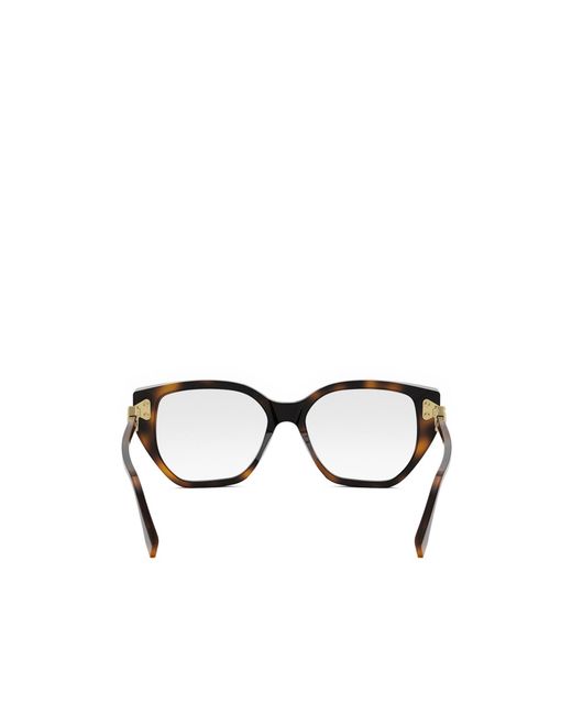 Fendi White Eyewear Geometric Frame Glasses