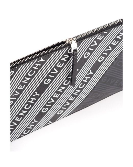 Givenchy Metallic Medium Logo Striped Handbag