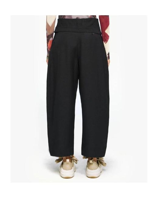 J.W. Anderson Black Jw Anderson Fold-Over Trousers