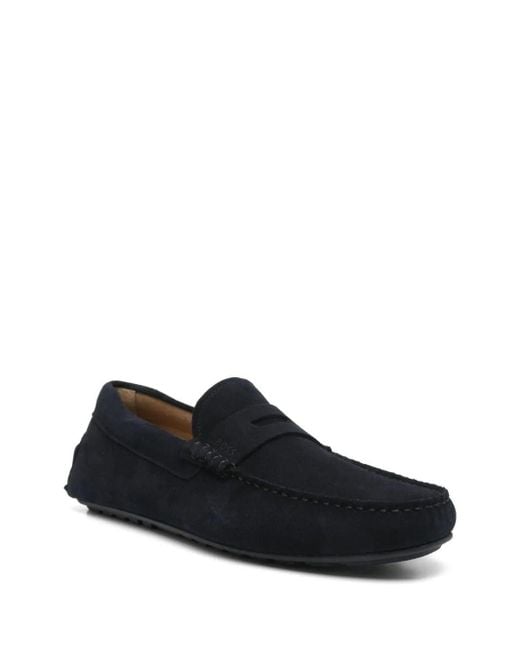 Boss Black Suede Loafers for men