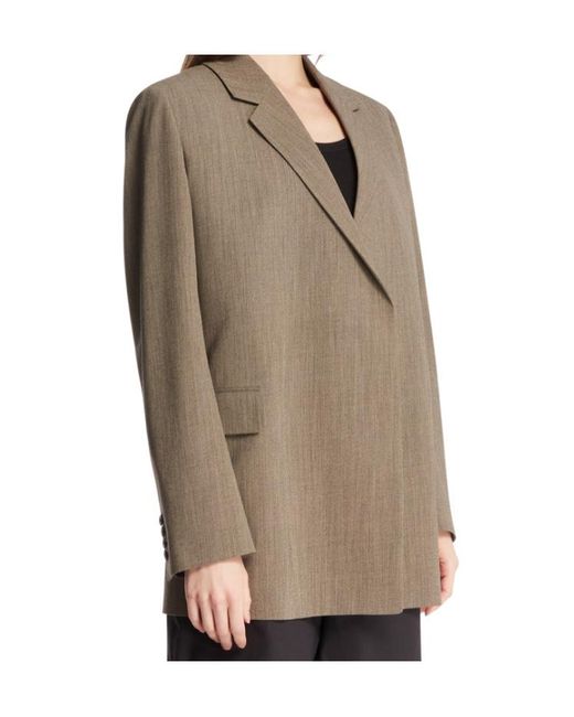 The Row Brown Long-Sleeved Suit Jacket