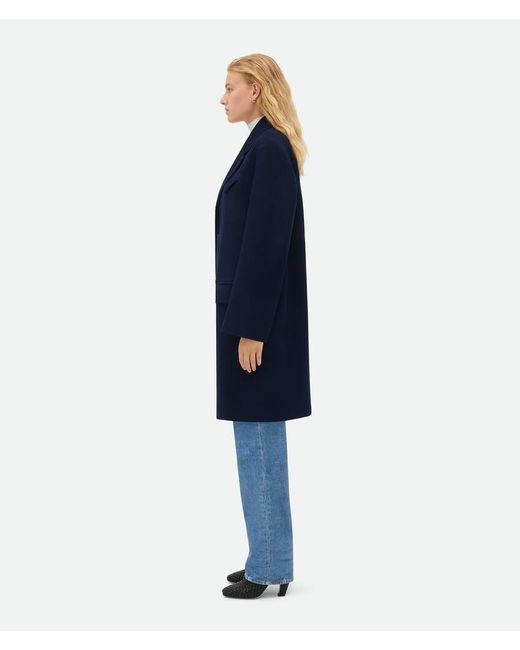 Bottega Veneta Blue Long Sleeved Buttoned Coat